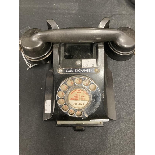 197 - Telephones: GPO 300 Series Call Exchange model with drawer bakelite telephone, mid 1950s, serial No.... 