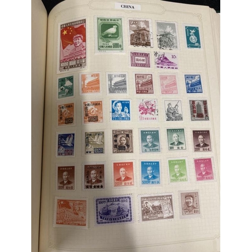 219 - Stamps: Large collection of 19th and 20th cent. World stamps in four albums, plus loose and two firs... 