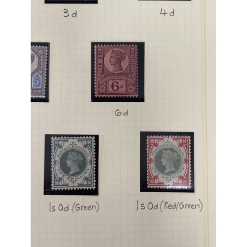 229 - Stamps: GB album 1, 1840-1951 many mint stamps, 1840 1d black, KF, four margins, two thin, obliterat... 