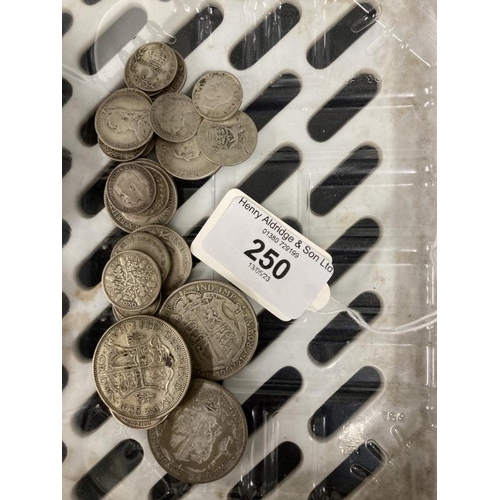 250 - Circulated Coins: Victoria, George V, miscellaneous 3d to florin, miscellaneous British, Commonwealt... 