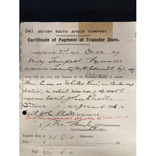 354 - Cecil John Rhodes (1853-1902): Signed and dated, Power of Attorney relating to a farm called 'White'... 