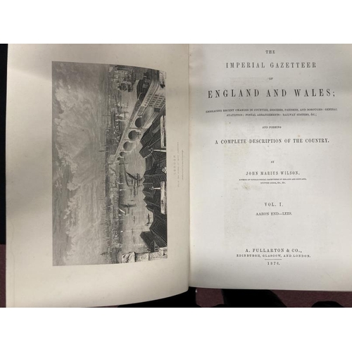 373 - Books: Volume 1 and 2 Imperial Gazetteer of England and Wales by John Marius Wilson.