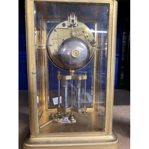 461 - 19th cent. French four glass mantel clock and open escapement signed Richard & Co. Paris and London.... 