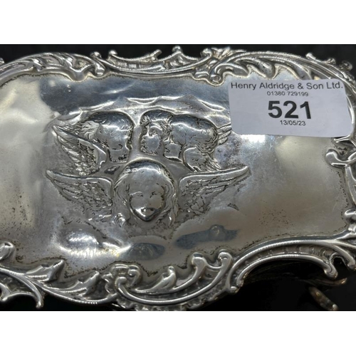 521 - Hallmarked Silver: Jewellery box in the form of a commode William Comyns (Rd No. 335671) London 1901... 