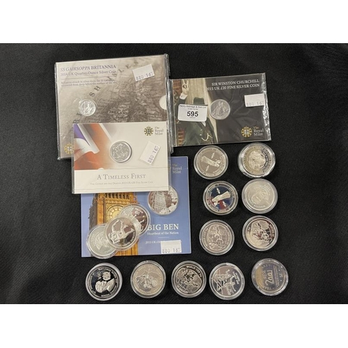 595 - Numismatics: Royal Mint GB 'Big Ben' Heartbeat of the Nation 2015 UK £100 fine silver coin, Sir Wins... 