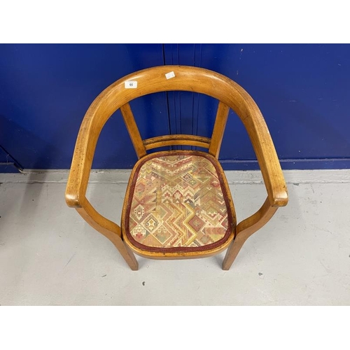 65 - Early 20th cent. Art Deco beech bentwood dining chairs, set of four.