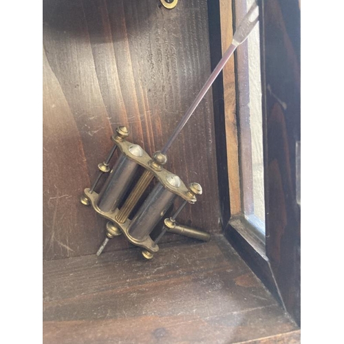 122 - Clocks: Early 19th cent. German mahogany and ebony regulator Hamburg America Clock Co, mercury pendu... 