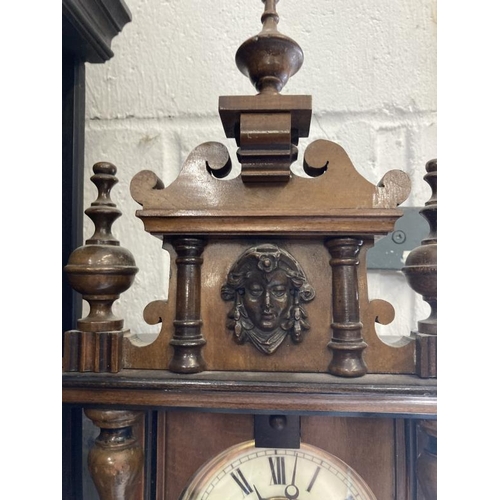 122 - Clocks: Early 19th cent. German mahogany and ebony regulator Hamburg America Clock Co, mercury pendu... 