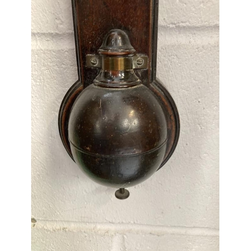 125 - 19th cent. Mahogany stick barometer signed B. Martin, Fleet St. London.