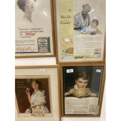 139 - Advertising: Collection of original advertisements dating from 1909 from Kellogs Corn Flakes, Rice K... 