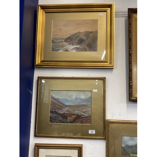 143 - Sam Pope Jr. 1895 watercolour, coastal scene signed lower right, framed and glazed. 9½ins. x 12½ins.... 