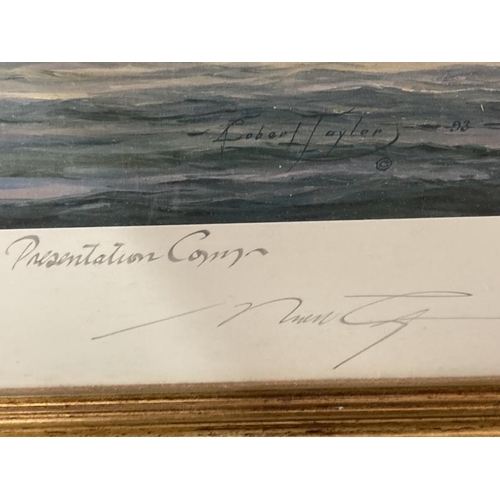 144 - 20th cent. Print, Robert Taylor signed maritime presentation copies - Flying Cloud and Spitfire Amer... 