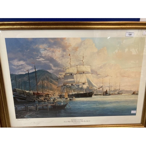 144 - 20th cent. Print, Robert Taylor signed maritime presentation copies - Flying Cloud and Spitfire Amer... 