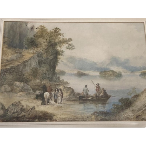 149 - Continental School: Late 19th/early 20th cent. Watercolours on paper, lakeland scenes with people in... 