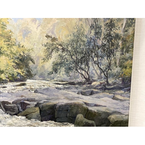 157 - Denys Law (1907-1981): Newlyn School mid 20th cent. Oil on board 'Stream, Lamorna Valley' near Mouse... 