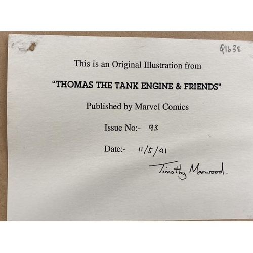 166 - Timothy Marwood (1954-2008): Original pen and ink illustration from Thomas the Tank Engine and Frie... 