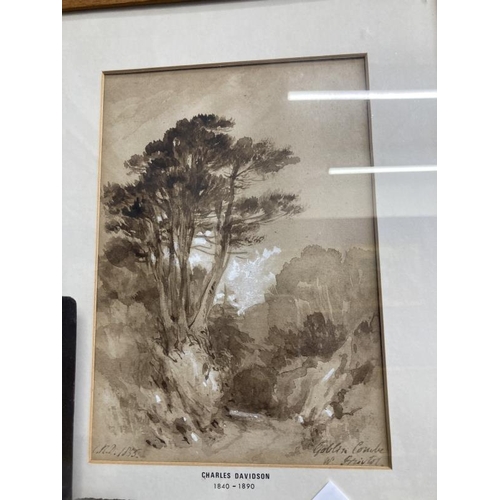 170 - Charles Davidson (1840-1890): Colourwash, 1855 Goblin Combe near Bristol, signed lower left. Approx.... 