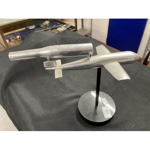 249 - Militaria: Unusual aluminium cigarette lighter taking the form of a WWII VI Flying Bomb 'Doodlebug',... 
