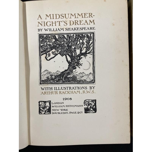 259 - Books: Arthur Rackham 1908 first edition A Midsummer Night's Dream 40 colour plates published by Wil... 