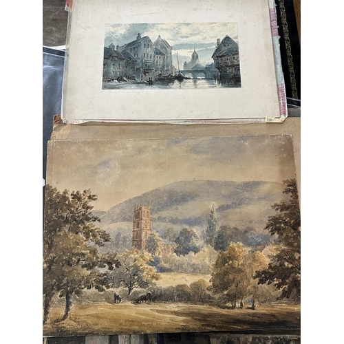 105 - 19th/20th century oils and watercolours, various artists and schools including D. Harrison, Ralph Jo... 