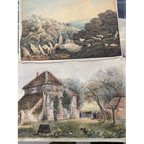 107 - 19th/20th century watercolours including works by Merton, Elizabeth Drake and Edward Hargitt. Mostly... 