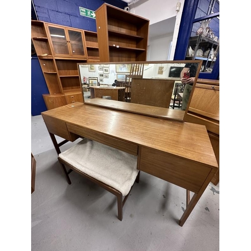 29 - Richard Hornby Design: Dressing table with stool in Afromosia for Fyne Ladye Furniture. Mounted with... 