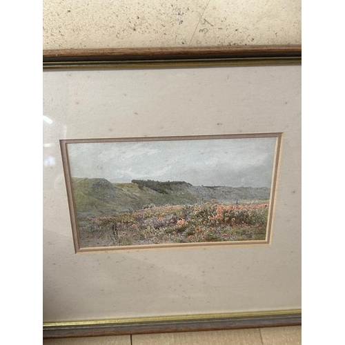 84 - 19th cent. & later watercolours, pastel, prints and reverse glass works. (5)