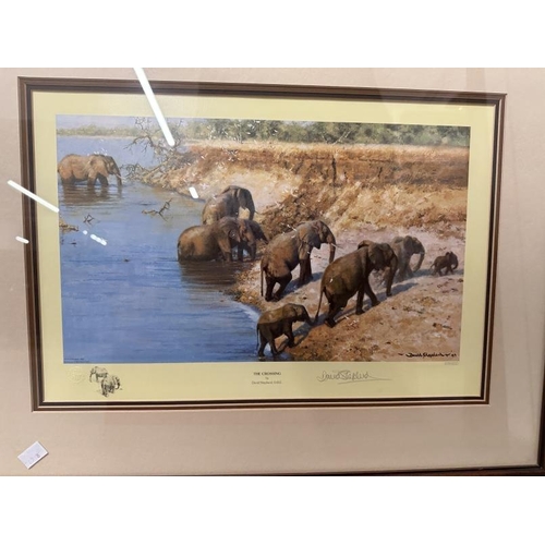 87 - David Shepherd Signed Limited Edition Prints:  The Waterhole Trilogy 1, 2, and 3. 13ins. 9ins. Cheet... 