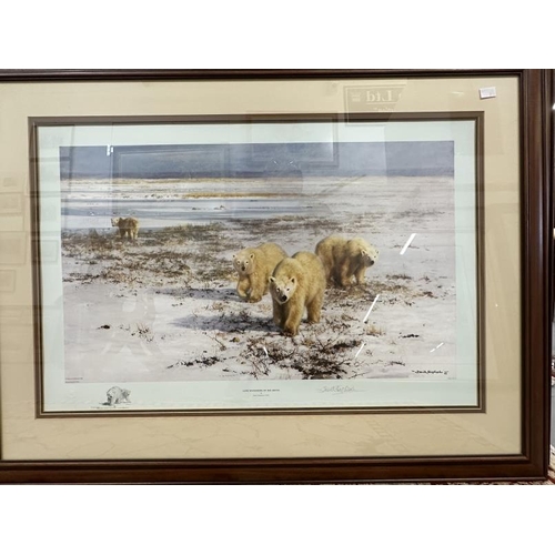 93 - David Shepherd Signed Limited Edition Prints: Lone Wanderers of The Arctic 1146/1500 19ins. x 30ins.... 