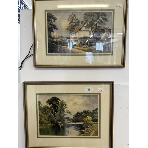 95 - Watercolours & Prints: Signed works by Henry and Edward Walker Men and Boats, Peter Graham and Edwar... 