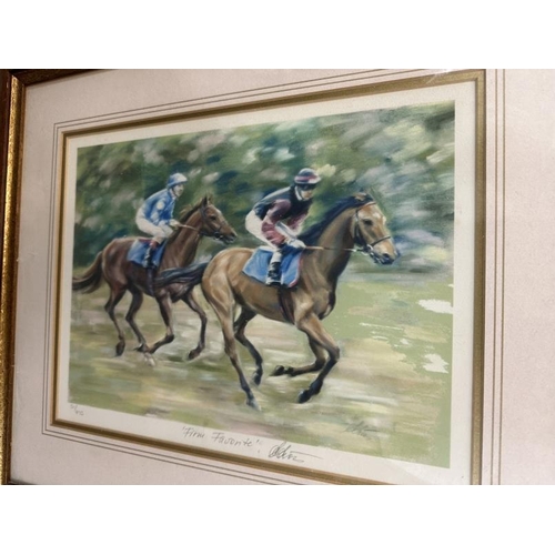 99 - Prints: Large selection of horse racing limited edition prints includes 