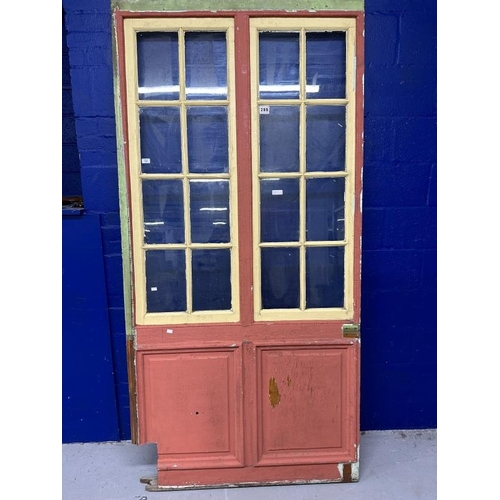 133 - R.M.S. OLYMPIC: Rare original A Deck Grand Vestibule window section in unrestored condition. 45ins. ... 