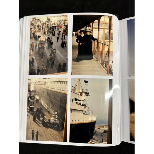 155 - MOVIES: Superb album of seventy one photographs taken on the set of James Cameron's movie Titanic du... 