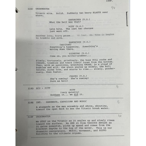 158 - MOVIES: Original script for Raise the Titanic dated 8th August 1979 with numerous pencil notations a... 