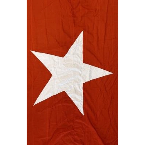 185 - WHITE STAR LINE: A superb and highly unusual White Star Line wool/cotton blend ships burgee/house fl... 