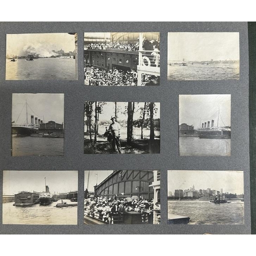 214A - OCEAN LINER: Three period photograph albums showing liners such as Olympic, Berengaria. Also include... 