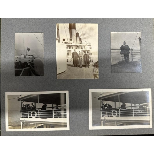 214A - OCEAN LINER: Three period photograph albums showing liners such as Olympic, Berengaria. Also include... 