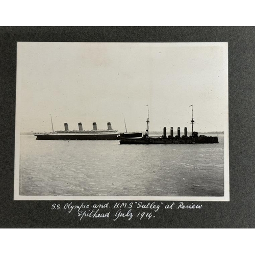 214A - OCEAN LINER: Three period photograph albums showing liners such as Olympic, Berengaria. Also include... 