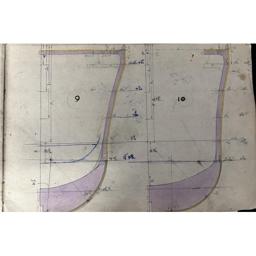 22 - CUNARD: Excellent draughtsman's scratch built model of R.M.S. Queen Mary, comes with a book of hand ... 