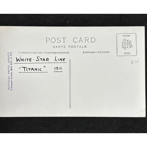 236 - R.M.S. TITANIC: Nautical photograph agency postcard of Titanic leaving Southampton erroneously dated... 