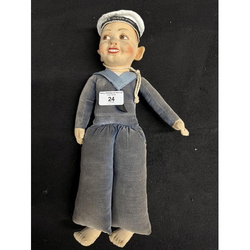 24 - OCEAN LINER: Oversize Norah Wellings Queen Mary doll.