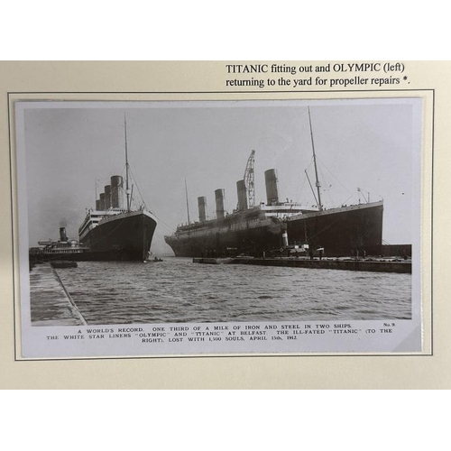 254 - R.M.S. TITANIC: Rare real photo postcards of Titanic in Belfast 'A World Record One Third of a Mile ... 