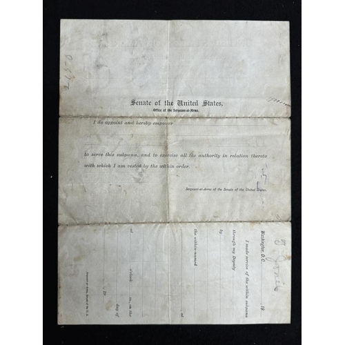 260 - R.M.S. TITANIC: Rare Congress of The United States summons to Able Seaman Thomas Jones to appear bef... 