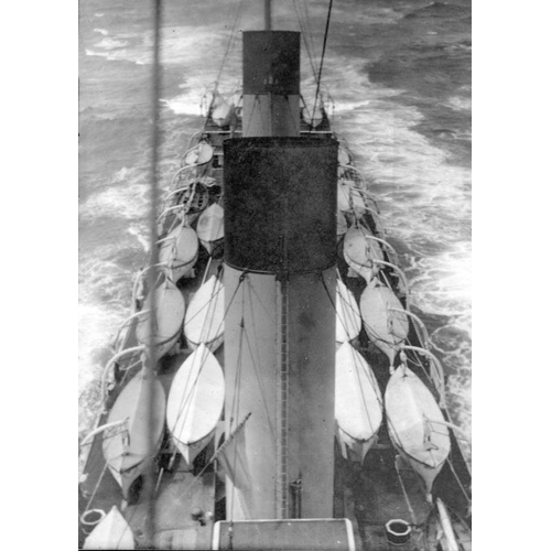 271 - WHITE STAR LINE/R.M.S. TITANIC: A legacy of the Titanic disaster: lifeboats crowding the decks of th... 