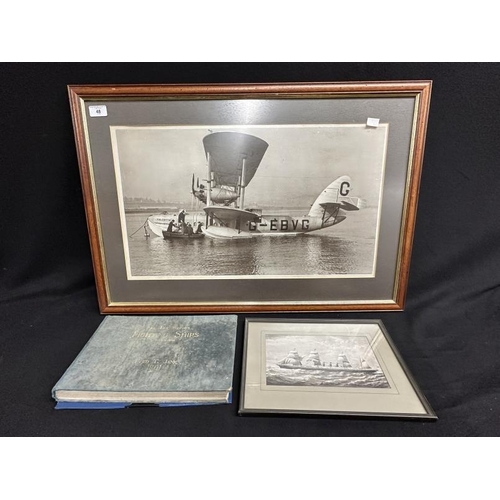 48 - AIRCRAFT/TRANSPORT: Superb photograph of a Short S.8 Calcutta Flying Boat, 24ins. x 14ins. Copy of A... 