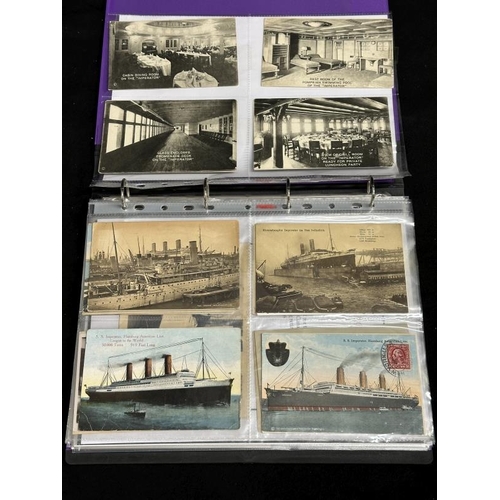 54 - OCEAN LINER:  Archive collection of postcards, onboard photographs and ephemera relating to the Impe... 