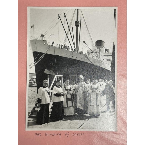 58 - OCEAN LINER: Private collection of post-war photographs of Southampton docks, some reprints, plus a ... 