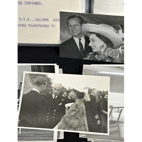 60 - H.M. ROYAL YACHT BRITANNIA: A fascinating archive of mostly photographs relating to Surgeon Commande... 