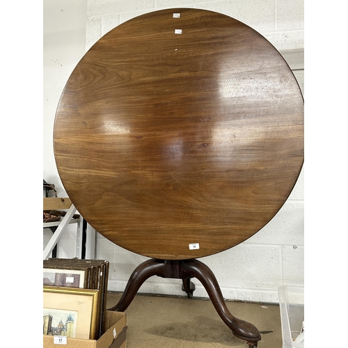 16 - 19th cent. Mahogany breakfast table converted to a coffee table on four supports. Plus a 19th cent. ... 