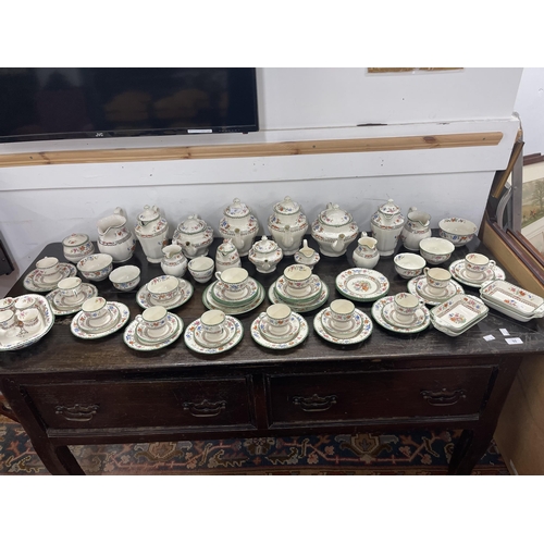 47 - Copeland Spode 'Chinese Rose' tea service comprising plates (6½ins) x 13, coffee cups x 10, saucers ... 